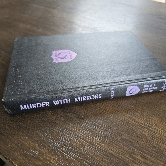 Murder with Mirrors - Red Badge Mystery 1952 Black Purple Hardcover Vintage Book - Picture 2 of 4